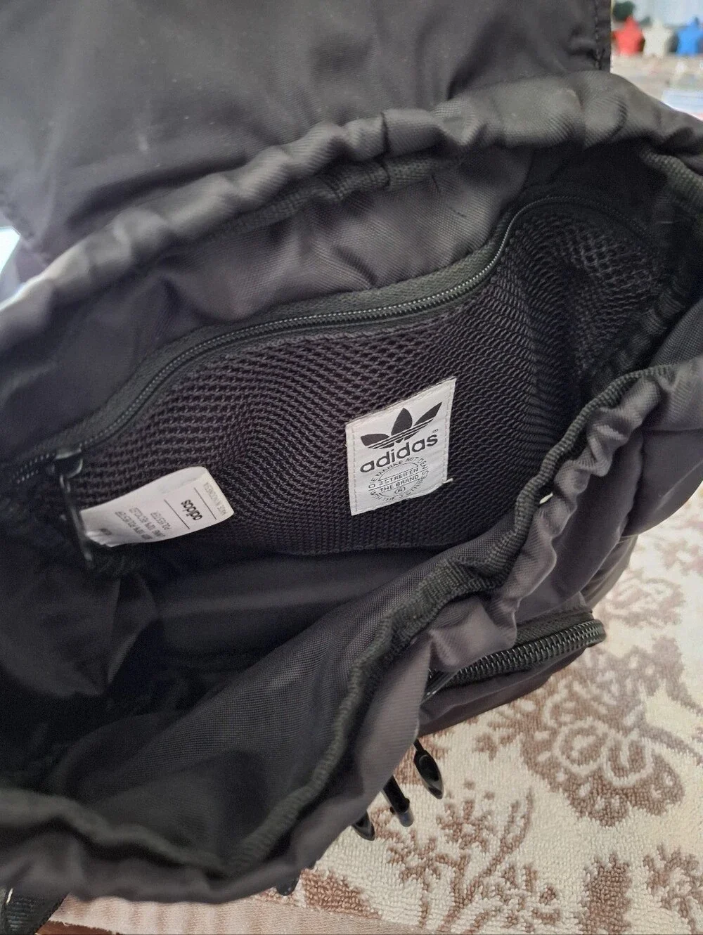 adidas Black Mini Messenger Bag with Trefoil Patch - Picture 4 of 4